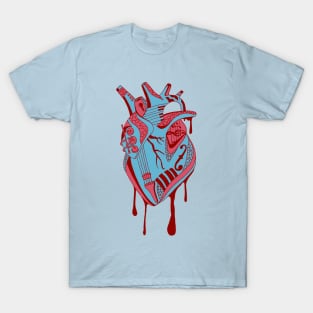 Pastel Tones Musical Heart T-Shirt